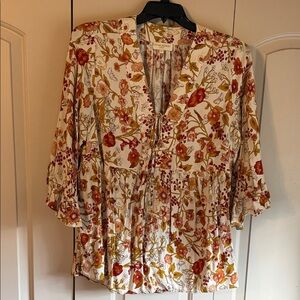 Cynthia Rowley Multicolor Floral Blouse